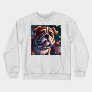 Cute Bulldog Drawing Crewneck Sweatshirt